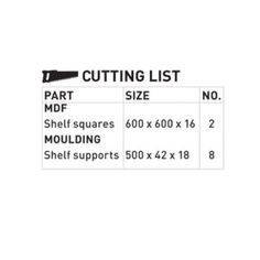 the cutting list is shown with instructions for how to cut it and how to use it