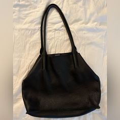 Used Once, In Excellent Condition! Black Tote Box Bag For Errands, Black Box Bag With Removable Pouch For Errands, Black Leather Box Bag With Double Handle, Versatile Black Bags For Errands, Soft Leather Pouch Bag For Errands, Everyday Black Box Bag With Soft Leather, Black Box Bag With Leather Handles For Errands, Black Shopping Bag With Removable Pouch, Black Shoulder Bag With Removable Pouch For Errands