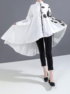 Sku CY-!65807 Material Polyester Style Loose , Long Sleeves , Personality Feature Printing , Buttoned , Elasticity Neckline Lapel Occasion Original Creation , Leisure Fashion Seasons Spring , Autumn Type Blouses&shirts Tops Color WHITE Size FREE SIZE Please consult the size chart we provide for this item's measurements to help you decide which size to buy.Please note: There may be 1-3cm differ due to manual measurement.CMINCH Bust Shoulder Sleeve Length FREE SIZE 112 44 53 65-103 Model's information : Weight : 49 KgHeight : 168 Cm (66.14 Inches) Leisure Fashion, Fashion Seasons, Full Sleeve, Shoulder Sleeve, Free Size, Cotton Material, Sleeve Styles, Shirts Tops, Shirt Blouses