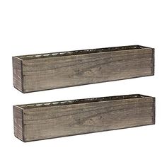 PRICES MAY VARY. ✔️WHAT IS INCLUDED? Wood Box with Plastic Liner (Flower/plant is not included) (Sell in Set of 2 Boxes) ✔️DIMENSIONS: 20"x4"x4" ✔️MATERIAL: Made from natural woods ✔️ PLASTIC LINER: With the included plastic liner, easily add dirt, moss or vase filler to this vessel. ❌ WARNING: Please do NOT remove our LINER for any water usage. The wood box is not waterproof and it will damage the box. ✔️DESCRIPTION: ✔️Introducing our beautiful and functional wood planter, the perfect addition Natural Patio, Small Wooden Crates, Wood Box Centerpiece, Barn Wood Decor, Rustic Wooden Box, Winter Planter, Rustic Planters, Wooden Planter Boxes, Wooden Planter