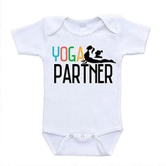 Yoga Partner Baby Onesies Custom Cool Infant Baby Clothing 69 Months ** You can get additional details at the image link.Note:It is affiliate link to Amazon. Niece And Nephew, Prenatal, Baby Ideas, Funny Cute, Baby Bodysuit, Mom And Baby