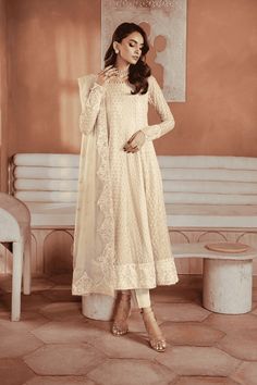 ICK-06 | CHIFFONKARI | IZNIK in UK USA UAE online kapraye.com Festive Long Sleeve Anarkali Set With Embroidered Sleeves, Cream Long Sleeve Anarkali Set For Eid, Semi-stitched Kurta With Embroidered Sleeves, Long Sleeve Anarkali Set With Chikankari Embroidery, Semi-stitched Salwar Kameez With Embroidered Long Sleeves, Off White Long Sleeve Salwar Kameez With Dupatta, Beige Long Sleeve Anarkali Set, Beige Long Sleeve Sets With Chikankari Embroidery, Cream Anarkali Set With Dabka Work And Long Sleeves