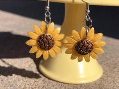 Resin Daisy Earrings Handmade Yellow or White Daisy Dangle | Etsy Yellow Sunflower Dangle Earrings, Yellow Sunflower Design Dangle Earrings, Yellow Hypoallergenic Flower-shaped Earrings, Yellow Sunflower Design Earrings As Gift, Yellow Sunflower Design Flower Earrings As Gift, Yellow Sunflower Design Flower Earrings, Yellow Hypoallergenic Flower Drop Earrings, Hypoallergenic Yellow Flower Drop Earrings, Hypoallergenic Yellow Drop Flower Earrings