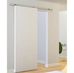 the sliding door is open and ready to be used as a room divider or partition