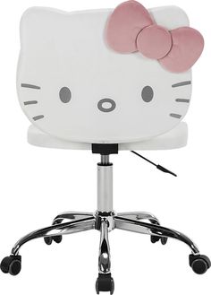 an office chair with a hello kitty head on it