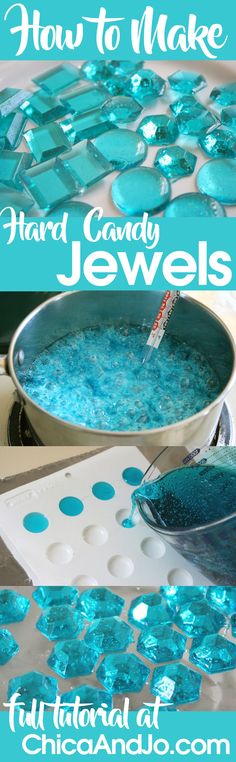 how to make hand candy jewels with instructions for making them and using them as decorations