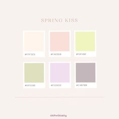 the color scheme for spring kiss