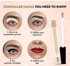 Concealer Hacks, Contouring Tips, Face Contouring Makeup, Makeup Wallpapers, Date Night Makeup, Learn Makeup, Beginners Eye Makeup