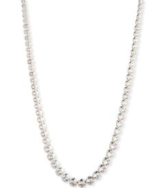 From Lauren Ralph Lauren&#x2C; this necklace features: Collar necklacePlated brassFold over closureApprox. 17" length Imported. Rhinestone Jewelry, Collar Necklace, Crystal Rhinestone, Jewelry Accessories, Ralph Lauren, Collar, Jewelry Necklaces, Crystals, Silver