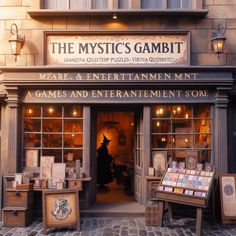 an entrance to the mystic's gambit store