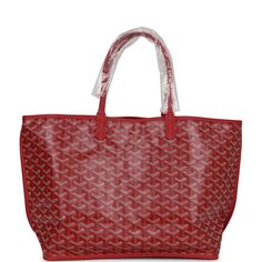 This Goyard Red Anjou PM Bag is in Goyardine Canvas with palladium hardware, tonal stitching, red Chevroches Calfskin lining, and a detachable red coin purse.This bag is reversible.Origin: FranceCondition: New and never wornAccompanied by: Goyard dustbag, retail UPC, removable pouchMeasurements: 18.5" x 11" x 5.9" ; 7.5" shoulder strap Red Luxury Bags With Leather Handles, Luxury Red Bags With Leather Handles, Luxury Red Shoulder Bag With Palladium Hardware, Red Travel Bags With Palladium Hardware, Red Tote Bag With Palladium Hardware, Red Tote Shoulder Bag With Palladium Hardware, Red Shopping Bags With Palladium Hardware, Luxury Red Bags With Leather Lining, Goyard Anjou