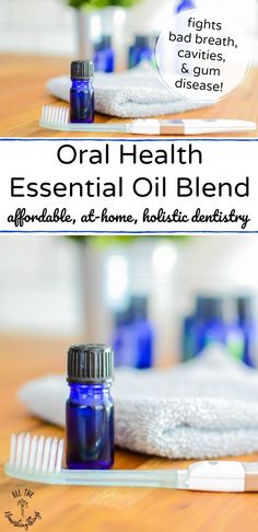 Oral Health Essential Oil Blend {fight bad breath, cavities, & gum disease!} Antibacterial Essential Oils, Holistic Dentistry, Essential Oils For Pain, Teeth Health, Tooth Pain, Gum Care, Periodontal Disease, Oil Pulling, Gum Health