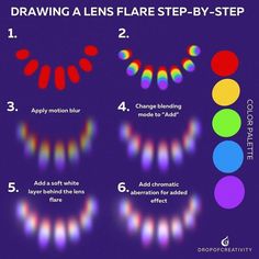 How To Draw Diamonds Digital, Magic Digital Art Tutorial, Step By Step Coloring, Drawing Light Reference, Color And Light Art, Light Tutorial Digital Art, How To Draw Light, Lighting Drawing Tutorial, How To Draw Magic