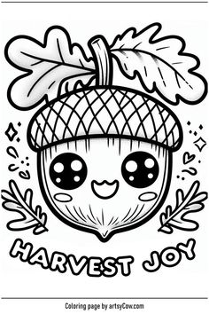 a coloring page with an image of a cartoon character wearing a pineapple hat and leaves