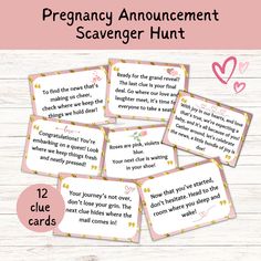 valentine's day scavenger hunt with pink and gold hearts