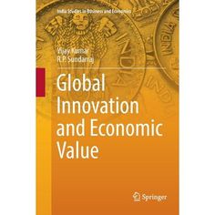 the cover of global innovation and economic value book, with an image of coins on it