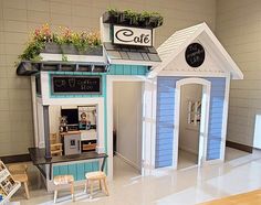 a doll house made to look like a cafe