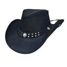 Bullhide Alston - Leather Cowboy Hat - Hatcountry Leather Cowboy Hats, Leather Hats, Open Road, Hat Band, Cowboy Hat, Top Grain Leather, Large Black, Cowboy Hats, Metal Working