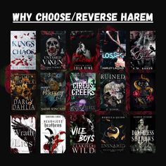 many different covers of books with the words, why choose / reverse them?