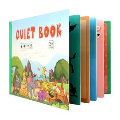 an assortment of children's books are shown in front of each other, with the title quiet book