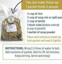 the instructions for how to make an easy diy seed mix recipe are shown here