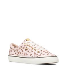 Set your sport-chic looks above par opting these women's Keds Jump Kick Pop leopard mauve fashion athletic sneakers. Donning all-over leopard prints on the canvas upper, these athleisure sneakers feature supportive lining, Softerra footbed to pamper your feet and traction-friendly rubber outsole. | Keds Women's Jump Kick Pop Sneaker in Leopard Mauve Size 6 Medium Keds Jump Kick, Embroidered Keds Sneakers, Mauve Fashion, Trendy Leopard Print Lace-up Sneakers, Converse Collection, Spring Leopard Print Slip-on Sneakers, Leopard Print Low-top Sneakers With Speckled Midsole, Leopard Print Low-top Synthetic Sneakers, Keds Shoes