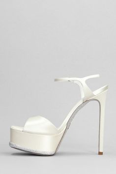 Anastasia Sandals in white satin, plateau, ankle strap, one strap, heel 145mm, 100% satin, leather sole, Made in ItalyGender: WomenMaterial: SATINColor: WHITEMade in: FRProduct ID: 397827_C11587-130-R0011114*Import tax/duty will be calculated at checkout (If applicable) Jeweled Shoes, Saint Laurent Shoes, Satin Color, Iconic Women, Italian Luxury, Sneaker Wedge, White Satin, Manolo Blahnik, Luxury Shoes