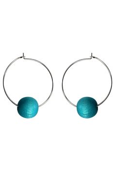 (1) Aarikka – Nordic Labels Felt Jewelry, Color Turquoise, Turquoise Earrings, Product Launch, Hoop Earrings