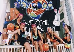 Space Jam Trunk Or Treat, Space Jam Outfit, Space Cowgirl Costume, Panhellenic Recruitment, Greek Theme, Rally Idea, Homecoming Floats, Homecoming Themes