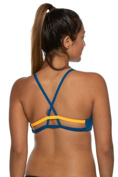 The Holden top features a supportive fit around the ribcage and over-the-shoulder straps for security. Inspired by beach volleyball, the Holden is meant for any athletic activity and can also double as a water-friendly sports bra.  Features tagless care instructions and privacy lining to keep even the lighter-colored s Black Ocean, Deep Blue Sea, Beach Volleyball, Rib Cage, Swim Top, Blue Sea, Deep Blue, Bathing Suit, Volleyball