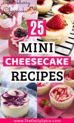 25 mini cheesecake recipes that are delicious and easy to make