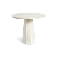 a white marble table on a white background