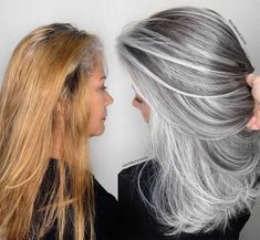 Hairstylist Shares Gorgeous Photos Of People Embracing Their Gray Hair | 12 Tomatoes Women With Gray Hair, Silver Grey Hair Dye, Grey Hair Dye