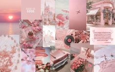 a collage of pink and white pictures with the words cool is good