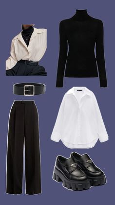 Outfit Ideas With Black Shirt, Black Pants White Shirt Outfit, Black Slacks Outfit Casual, Black Slacks Outfit, Slacks Outfit, Korean Outfit Street Styles, Muslim Outfits Casual, Outfit Inspo Casual