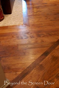 the wood floor is clean and ready for us to use