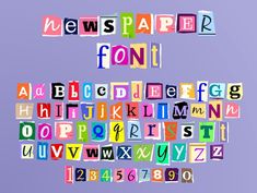 the letters are made up of different colors and sizes, including one for each letter