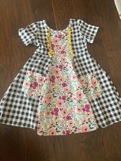 Little girls buffalo check/floral dress 5T. Buffalo Check, Floral Dress, Buffalo, Summer Dresses, Floral