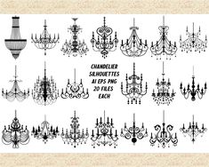 chandelier silhouettes and clip art