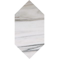 a white marble hexagonal tile on a white background