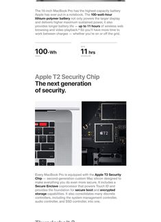 an advertisement for apple's security chip is shown in this screenshot from the website