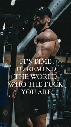 a man standing in front of a gym machine with the words it's time to remind