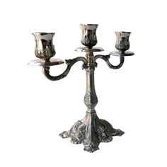 Vintage Silver-Plated candelabra 8 5/8" Victorian Style Candle holders for three Candles. Introducing a timeless piece of vintage elegance: the Vintage Silver-Plated 3-Candle Candelabra, a stunning addition to any home decor. Crafted in the mid-century era, this stately candelabra exudes Victorian charm and sophistication. Designed to hold three 1" taper candles, this candelabra boasts a silver-plated finish that adds a touch of luxury to any space. With intricate designs adorning its surface, i Candle Candelabra, Three Candles, Vintage Elegance, Taper Candles, Intricate Designs, Victorian Style, Etsy Candles, Antique Items, Victorian Fashion