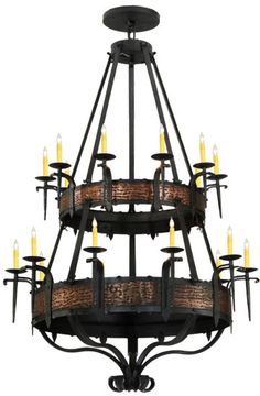 a large chandelier with many candles in it