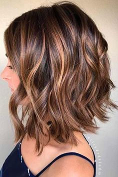 Chestnut Brown with Heavy Caramel Balayage Balayage Fall, Fall Hairstyles, Brunette Balayage, Caramel Balayage, Fall Hair Color For Brunettes, Long Bob Haircuts, Hair Color Highlights, Penteado Cabelo Curto