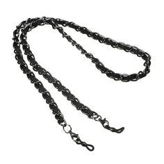 Uxcell 30" Eyeglasses Holder Straps Cord Sunglasses Eyewear Retainer Chain, Dark Grey/Black Made of aluminum and PU material that is lightweight and with good elasticity. It has excellent properties such as long-term use without deformation, corrosion resistance, heat resistance, and quick drying. The eyewear retainer chain provides fixed functions that keep the glasses around your neck and you can put down the glasses on your neck when you are eye want to rest, no need to find a eyeglass box to Adjustable Black Metal Glasses Chains, Trendy Black Metal Glasses Chains, Black Metal Adjustable Glasses Chain, Black Metal Glasses Chain With Adjustable Feature, Black Metal Glasses Chains With Adjustable Chain, Black Metal Glasses Chain With Adjustable Length, Eyeglasses Holder, Sunglasses Strap, Flat Hats