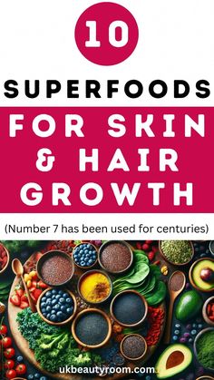 Achieving radiant skin and luscious hair isn't just about what you put on the outside—it's also about what you put inside your body... Superfoods Aesthetic, Skincare Smoothie, Low Gi Fruits, Superfoods Recipes, Hair Growth For Women, Clear Skin Diet, Clear Skin Routine, Food For Glowing Skin, Almond Benefits