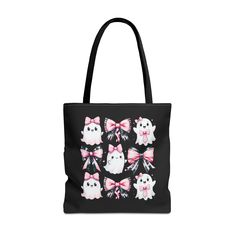 The Fall Coquette Ghost Tote Bag Gift for Halloween is the perfect accessory for women, offering a unique spooky touch to your autumn style. This Coquette Black Bag Gift for Woman is not only a cute tote bag but also a perfect trick or treat bag, making it an ideal Halloween present. KEY FEATURES 👻Made with 100% polyester, a medium-weight fabric (6.49 oz/yd² (200 g/m²)) that is highly durable and perfect for everyday use. 👻2 color handle options: black or white 👻All tote bags come with a non-woven laminate inside, cotton handle, and are available in 3 sizes 🌏PRODUCTION AND SHIPPING:Average production time is 3-4 business days. Average shipping time is 4-8 business days with Economy shipping and 2-5 business days with Standard shipping. International shipping averages 5-8 business days Ghost Tote Bag, Cute Tote Bags, Trick Or Treat Bags, Soft Bristle Brush, Black Bag, All Black Outfit, Black Tote Bag, Treat Bags, Trick Or Treat