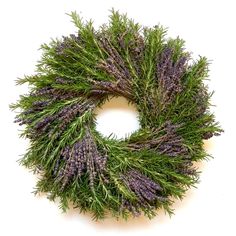 a wreath made out of grass and lavender