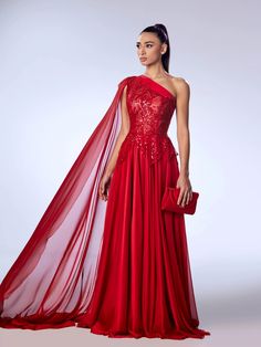 REVERIE COUTURE - SHOP Luxury Red Cocktail Evening Dress, Look Formal, Mini Dress Fashion, Sequin Gown, Beaded Gown, Dress Size Chart, Shop Maxi Dresses, White Fashion, Sheer Fabrics